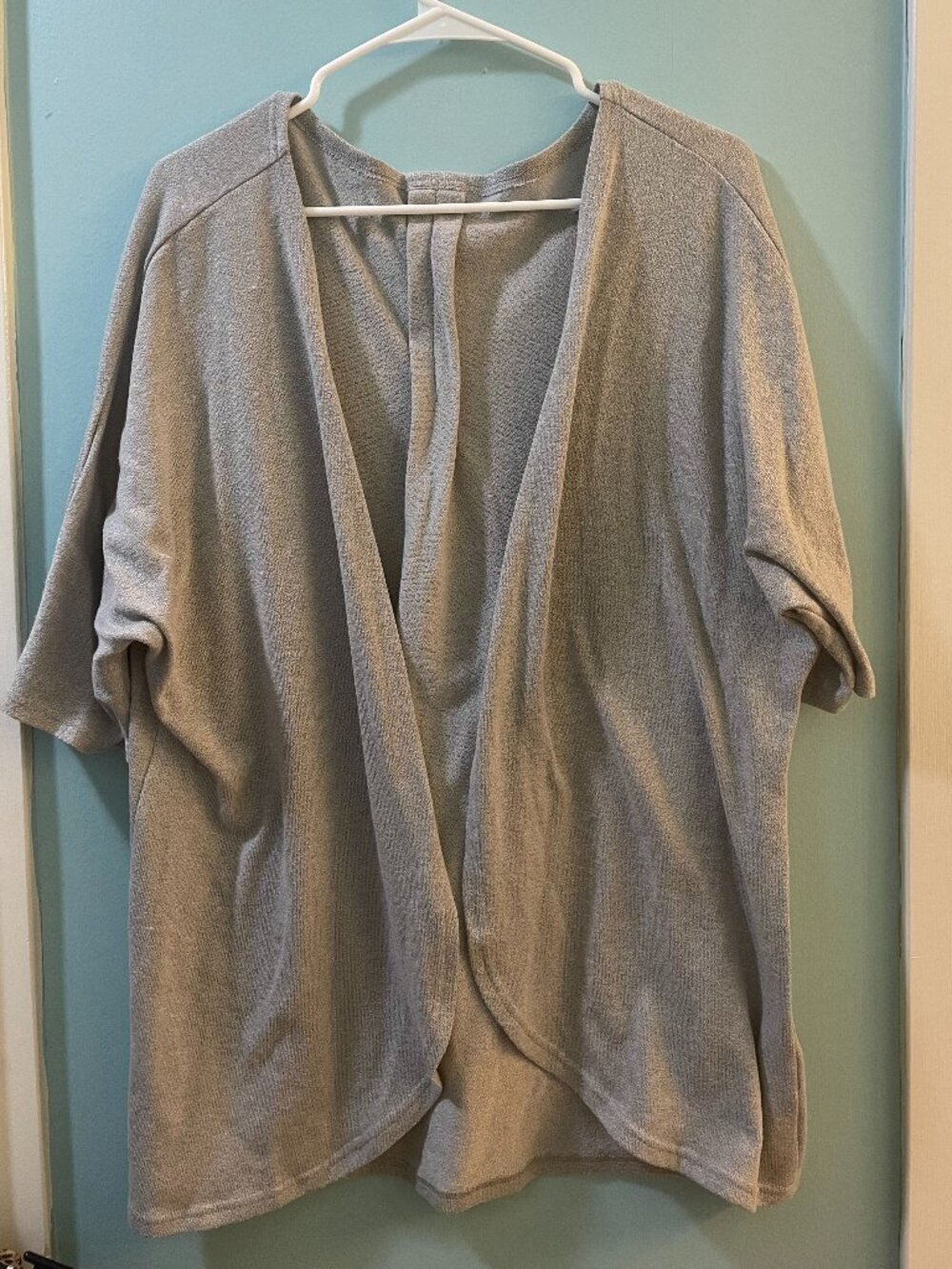 Shein Mid-sleeve Gray Cardigan, Size 2x